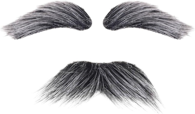 Honcloud Store Old Man Mustache and Eyebrow Perfect for Custome Accessories Grandpa Stage Performances Halloween Props - Image 1